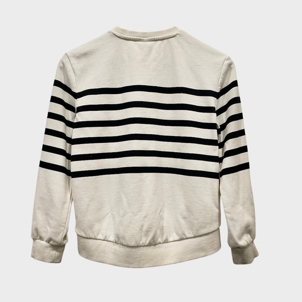 GAP Kids Striped Knit Sweater White/Black Girls Long Sleeve Size XL 14-16 - Picture 2 of 6